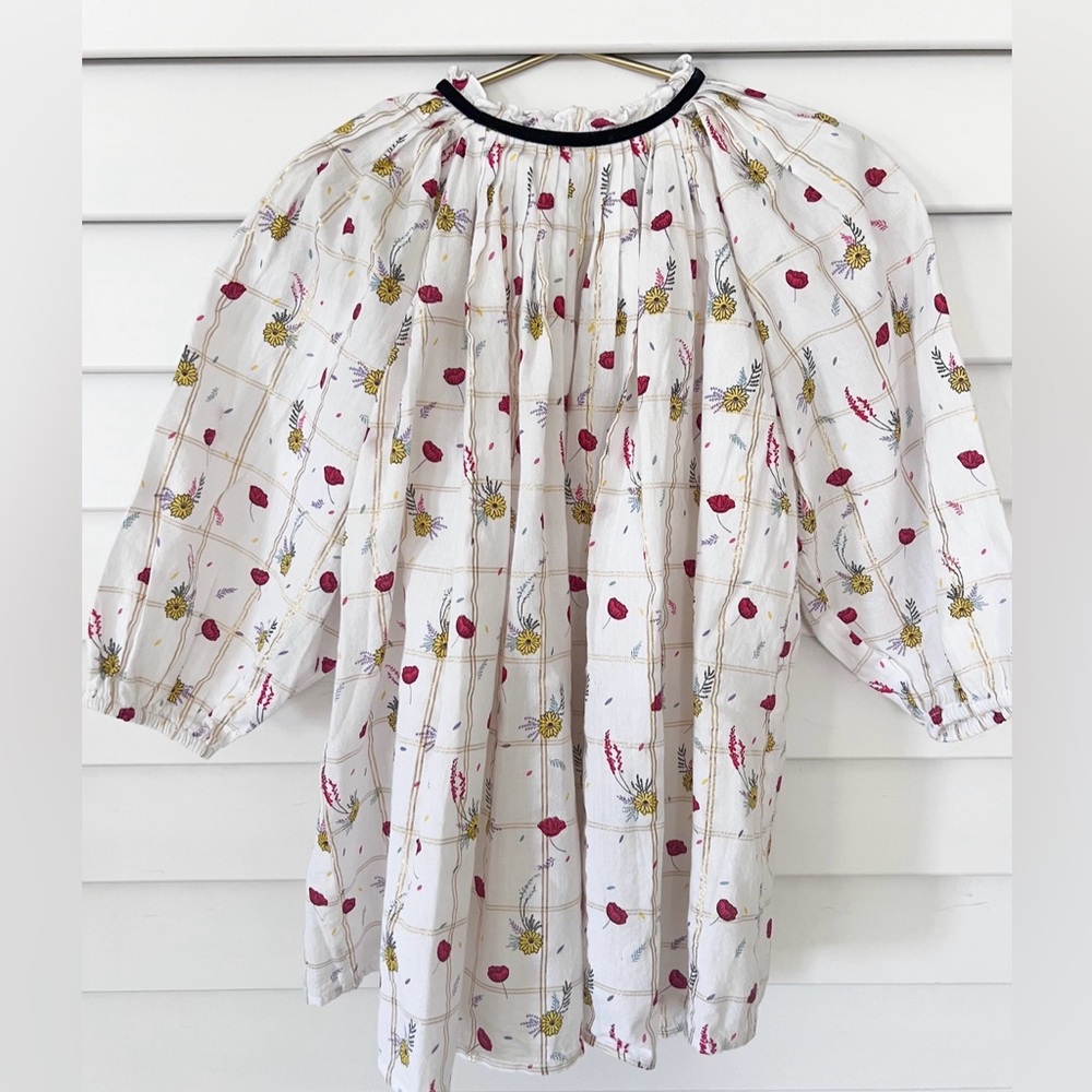 Floral Patterned White Dress from Velveteen